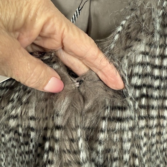 Olive Oak Faux Fur Vest Women XS Soft Mauve‎ Brown Boho Festival Shag LV5F9476 - Picture 5 of 12